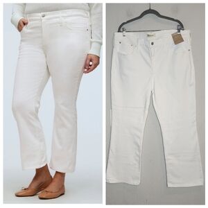 NWT Madewell Kick Out Crop Jeans White Plus size 33 or 16. Stretch denim